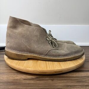 Clarks Originals Desert Chukka Tan Lace Up Crepe Sole Men's 10.5 M Casual Comfy